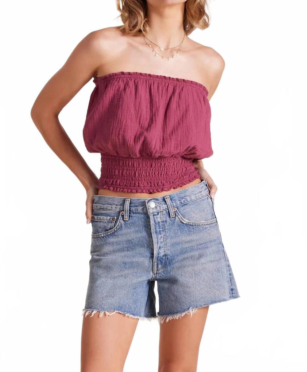 NEW BOBI smoked tube top in chutney